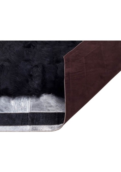 Gümüş Varaklı Siyah Toskana Halı 80 x 150 Cm modelleri