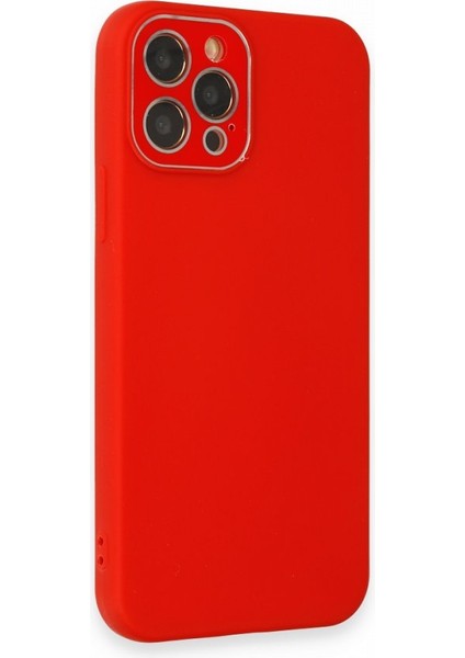 iPhone 12 Pro Glass Kamera Korumalı Lansman Silikon Kapak