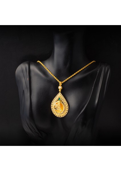 Yaprak Damla Tuğra Altın Kolye fiyatları