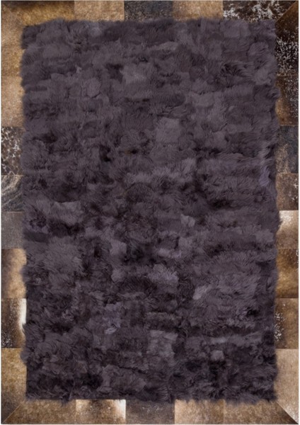 Bronz Varaklı Mor Toskana Halı 200 x 300 Cm