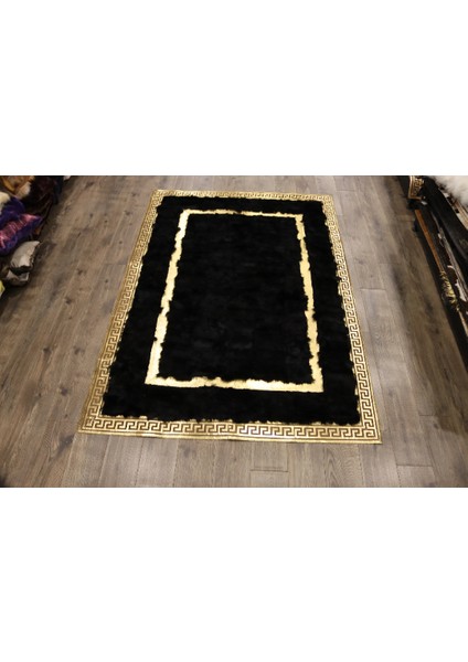 Gold Varaklı Siyah Toskana Halı 80 x 150 Cm modelleri