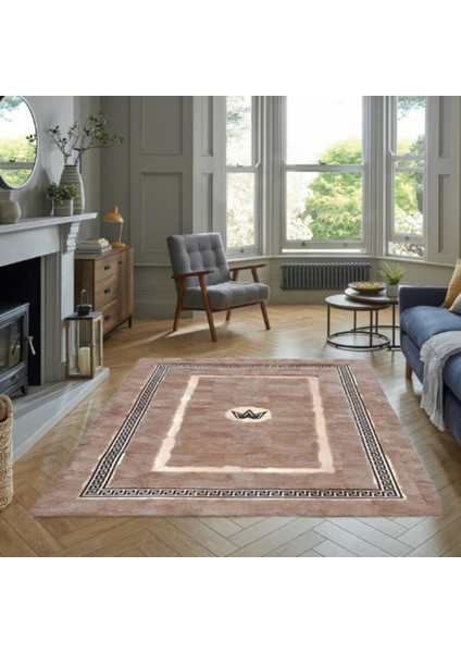 Taç Desenli Karamel Rengi Toskana Halı 120 x 180 Cm