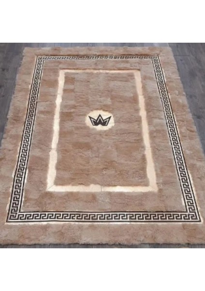 Taç Desenli Karamel Rengi Toskana Halı 120 x 180 Cm