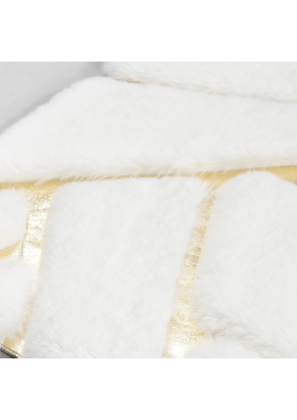 Beyaz Gold Bordürlü Peluş Halı 120 x 180 Cm fiyatları