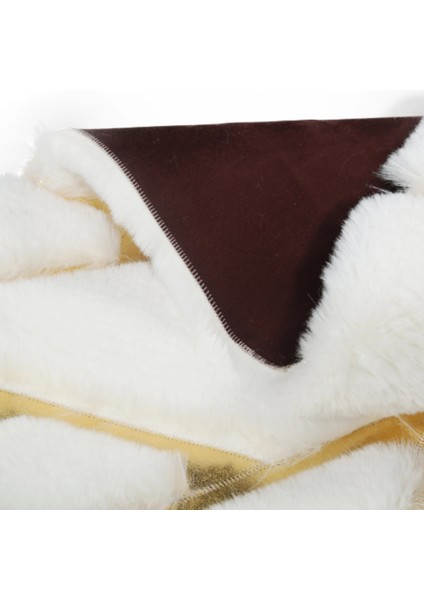 Beyaz Gold Bordürlü Peluş Halı 120 x 180 Cm modelleri