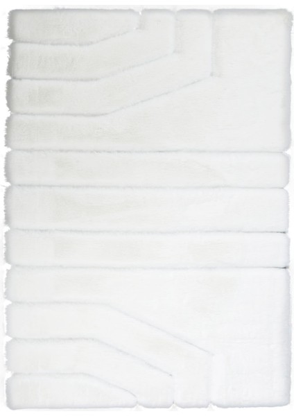 Beyaz Peluş Halı 120 x 180 Cm