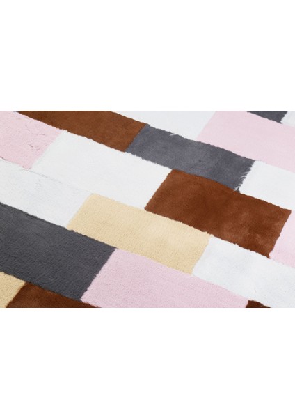 Çok Renkli Peluş Halı 140 x 200 Cm