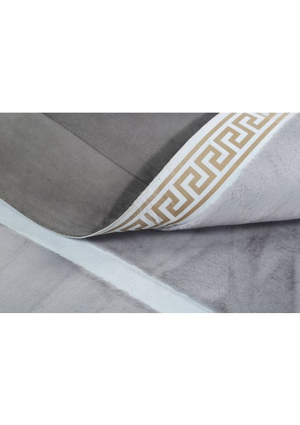 Gold Varaklı Gri Peluş Halı 170 x 240 Cm fırsatları