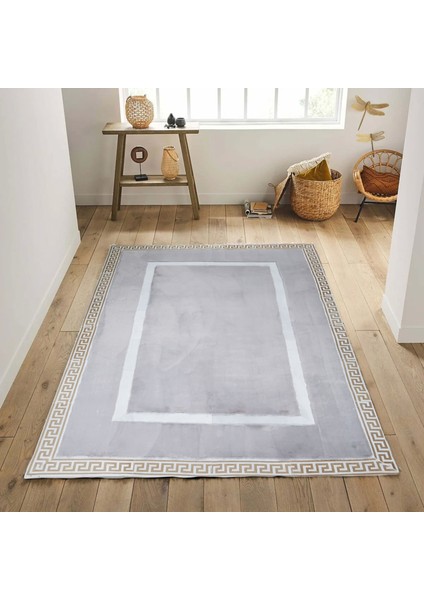 Gold Varaklı Gri Peluş Halı 170 x 240 Cm indirimleri