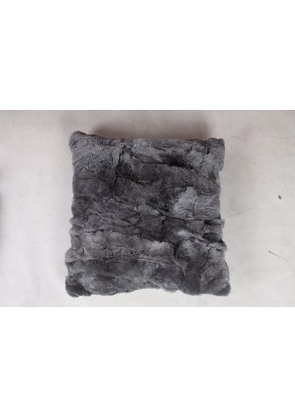 Antrasit Doğal Kürk Koltuk Şal Takımı Şal 50 x 180 Cm, Yastık 50 x 50 Cm, Bel Yastığı 35 x 60 Cm fiyatları