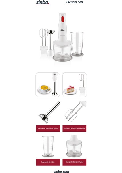 STM-3147 Blender Set Beyaz