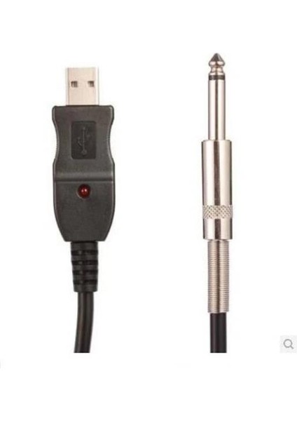 USB 6.3 mm Jack Adaptörü Pc Kayıt USB Gitar Kablosu USB Saz Kablosu