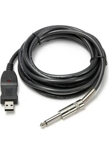 USB 6.3 mm Jack Adaptörü Pc Kayıt USB Gitar Kablosu USB Saz Kablosu