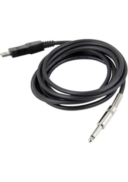 USB 6.3 mm Jack Adaptörü Pc Kayıt USB Gitar Kablosu USB Saz Kablosu