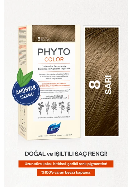 Phytocolor 8 Sarı Amonyaksız Kalıcı Bitkisel Saç Boyası