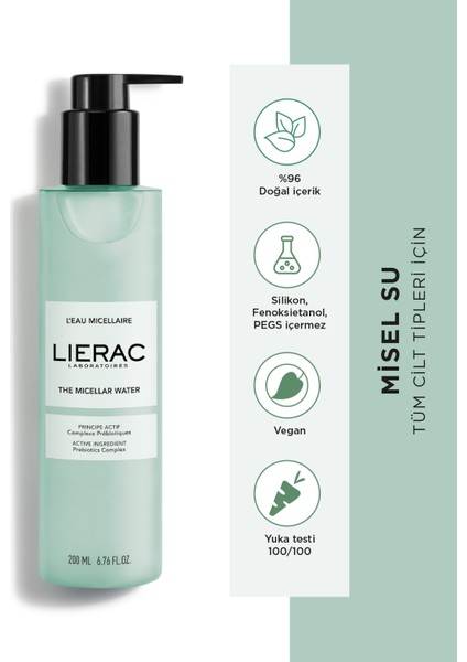 Micellar Water Nemlendirici, Vegan Yüz Ve Göz Temizleyici Misel Su 200 Ml