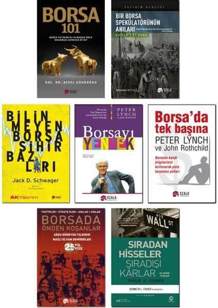 Borsa 101 + Bir Borsa Spekülatörünün Anıları + Bilinmeyen Borsa Sihirbazları + Borsayı Yenmek + Borsada Tek Başına + Borsada Önden Koşanlar Sıradan Hisseler Sıradışı Karlar - Peter Lynch
