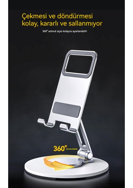 Katlanır Alüminyum Alaşımlı Döner Mini Telefon Tablet Tutacağı (Yurt Dışından) fırsatları