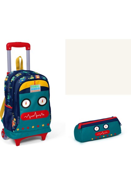 Kids Robot Desenli Çekçek Çantalı 2'li Set