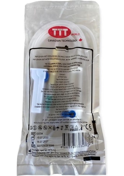 Serum Seti Infüzyon Seti 25 Adet