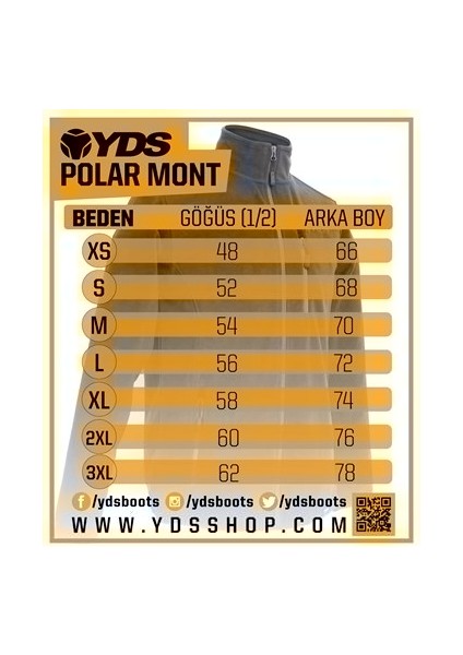 Yds Polar Mont -Siyah (Rahat Giyilebilen, Nefes Alabilir, Dayanıklı Polar Mont)