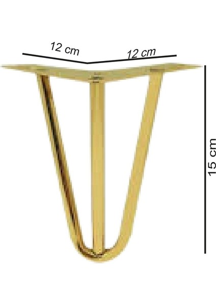 Aksesuar Mil 15 cm Gold Metal Ayak 5 Adet fiyatları