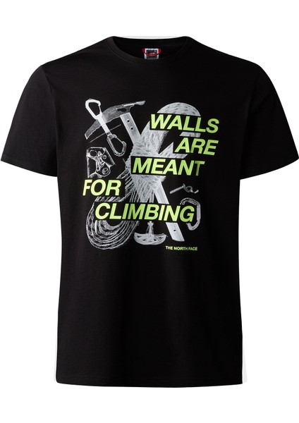 M Outdoor Graphic Tee Erkek Günlük Tişört NF0A827JJK31 Siyah