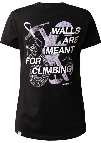 W Outdoor Graphic Tee Kadın Günlük Tişört NF0A827MJK31 Siyah fiyatları