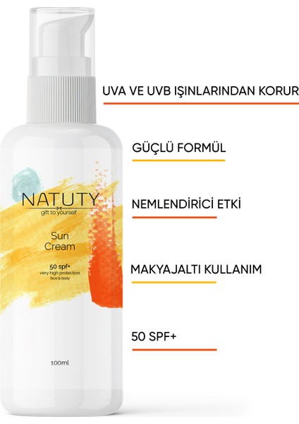 Güneş Kremi Nemlendiricili Yüz-Vücut SPF50+ 100 ml fırsatları