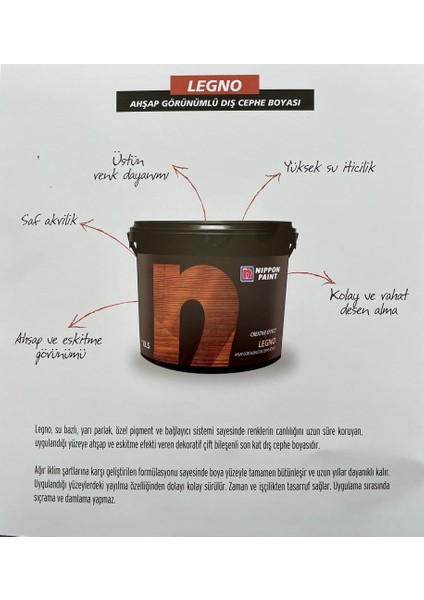 Paint Legno Ahşap Dokulu Dış Cephe Boyası 2,5 Litre