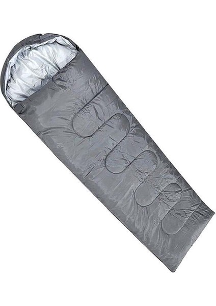 Dft Düz Başlık 190+30CM X75 Gri 5/15 Derece Uyku Tulumu