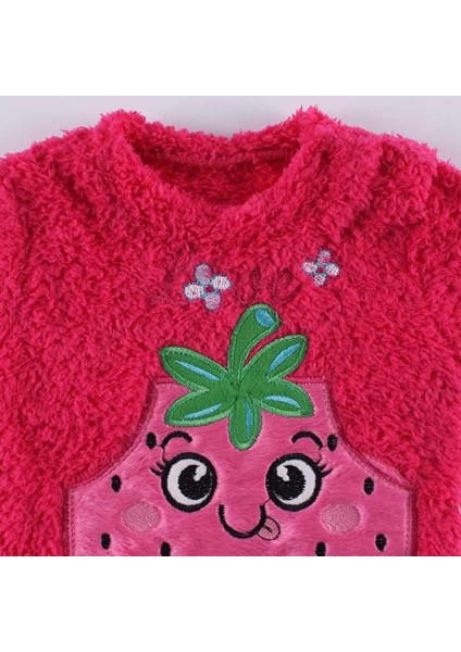 Kız Bebek Fuşya Çilekli Welsoft 2'li Peluş Takım