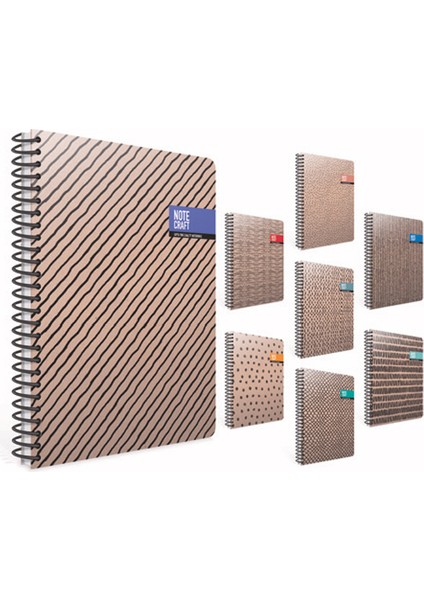 Notecraft Defter Spiralli Sert Kapak 17X24 Kareli 120 Yp