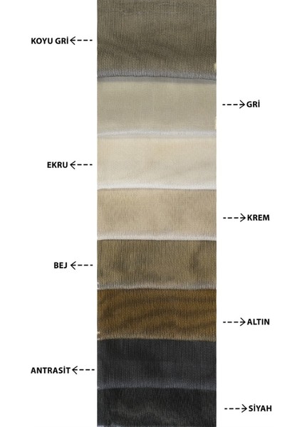 Murcia Dökümlü Tül Perde Pilesiz Altın modelleri