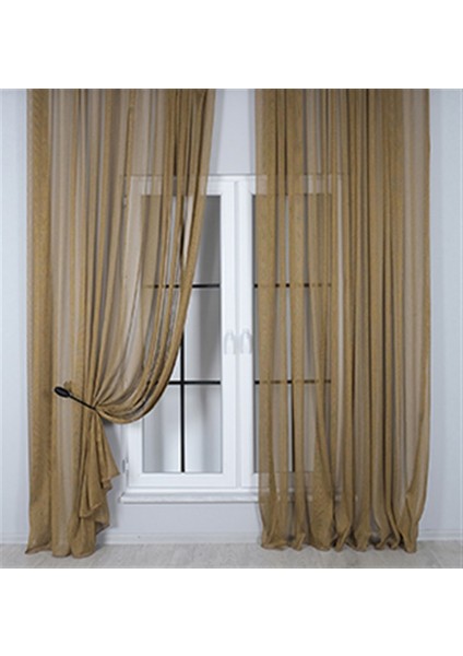Murcia Dökümlü Tül Perde Pilesiz Altın fiyatları