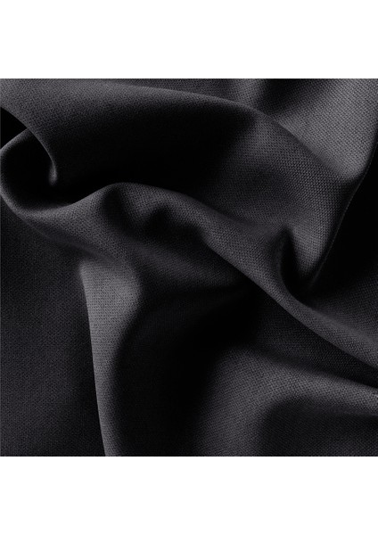 Kadife Dokulu Fon Perde Pilesiz Tek Kanat Siyah fiyatları