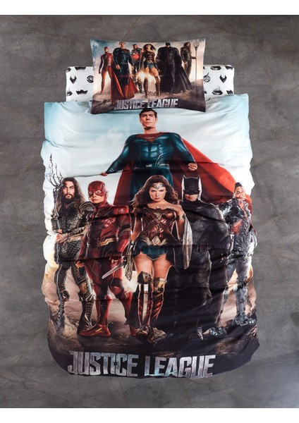 JUSTICE LEAGUE Pamuk Tek Kişilik Nevresim Takımı