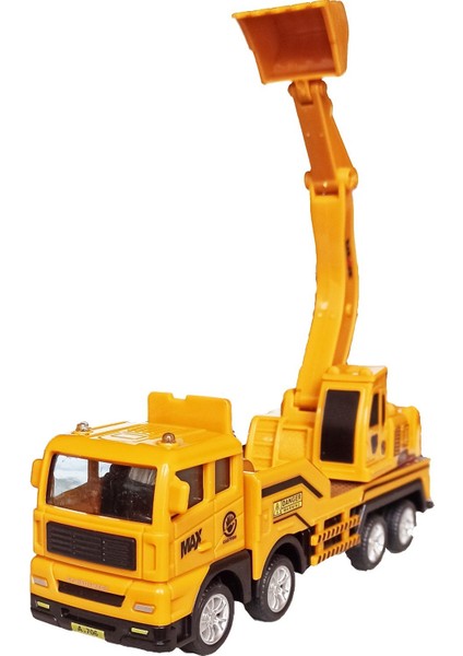 Iş Makinesi Metal Oyuncak Kepçe, Hareketli Kepçe, Sürtmeli Özellikli 17CM.