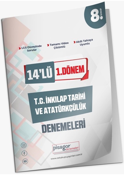 PISAGOR14'LÜ1.DÖNEM T.c Inkilap Tarihi ve Atatürkçülük Denemeleri