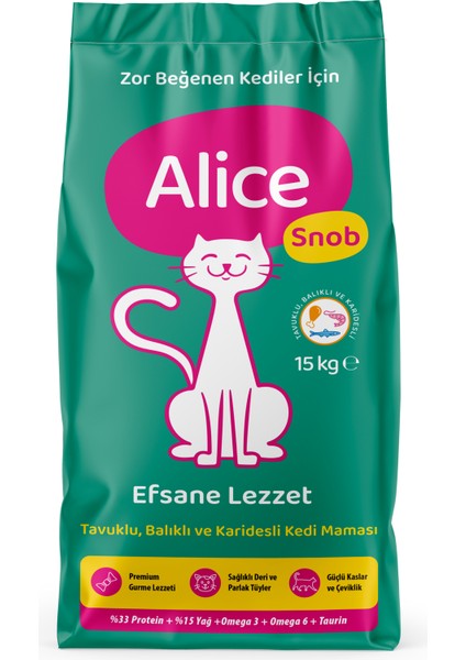 Snob Seçici Zor Beğenenler Için Kedi Maması 15 kg