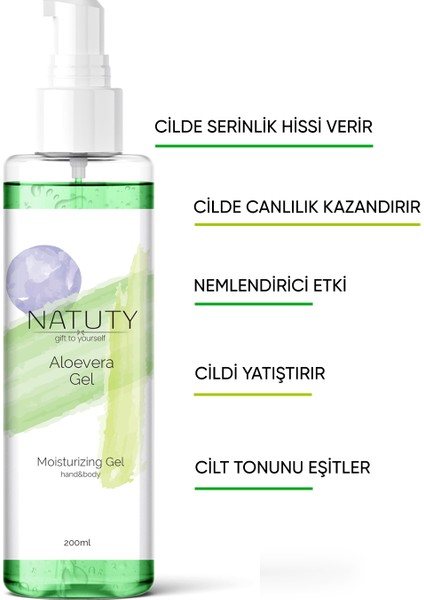 Aloe Vera Jel Cilt Nemlendirici- Yatıştırıcı 200 ml fiyatları