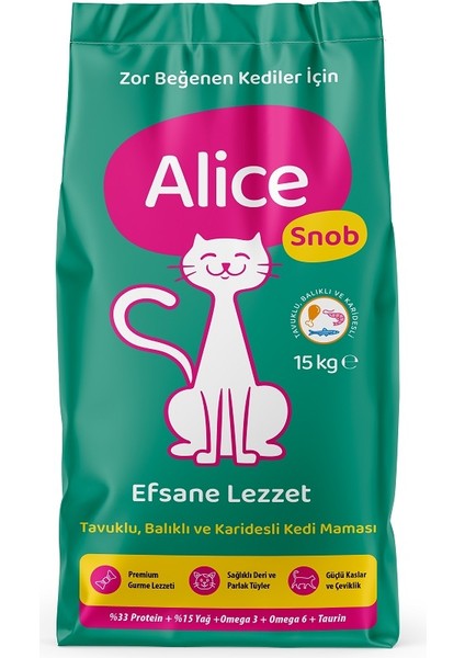 Snob Kuru Kedi Maması 15Kg