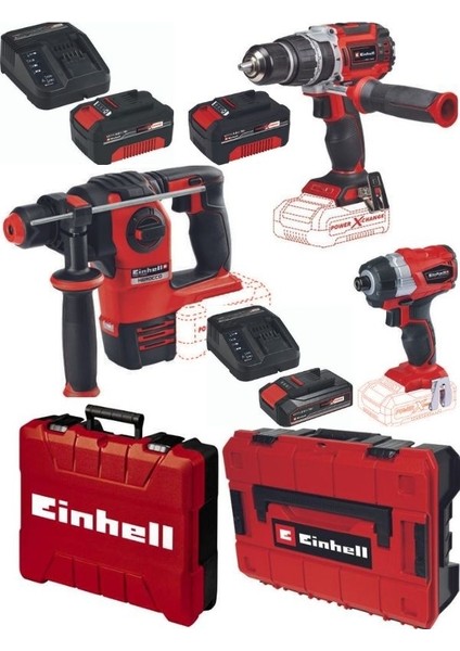 Tp-Cd 18/60 Li-I Bl Matkap Herocco Kırıcı Te-Ci 18 Bl Vidalama 2X4.0+2.5AH Kömürsüz Profesyonel Akülü Set
