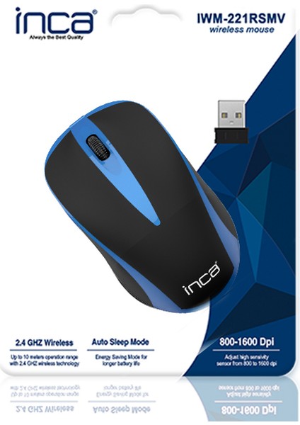 IWM-221RSMV Track Red Sensör Mavi Kablosuz Nano Alıcılı Mouse