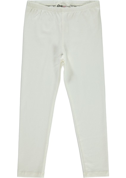 Kız Çocuk Tayt 6-9 Yaş Ekru