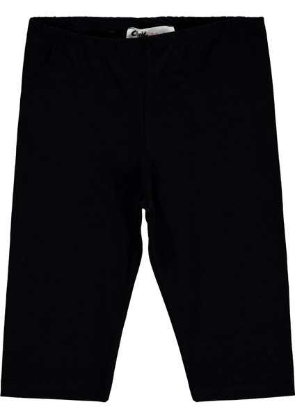 Kız Çocuk Kısa Tayt 10-13 Yaş Siyah