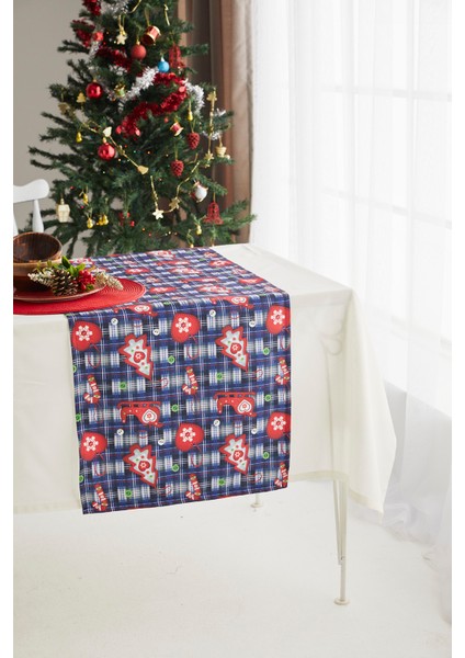 Lacivert Kızaklı Yılbaşı Christmas Runner fiyatları