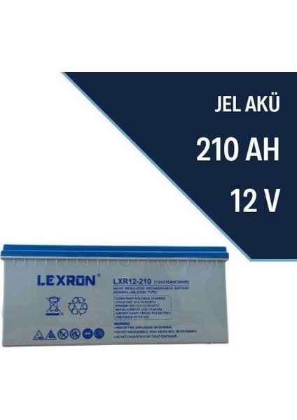 2 Adet 210A Lexron Jel Akü