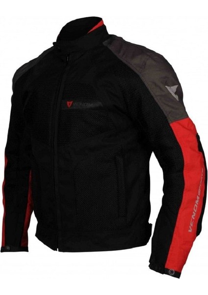 Dynamic Ceket Siyah Kırmızı SYM0056