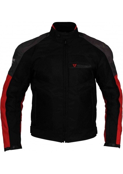 Dynamic Ceket Siyah Kırmızı SYM0056